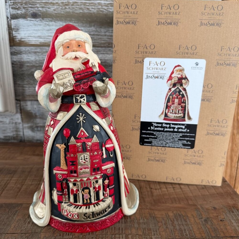 Jim Shore FAO Schwarz Santa Claus Train "Never Stop Imagining" 6009117 With Box